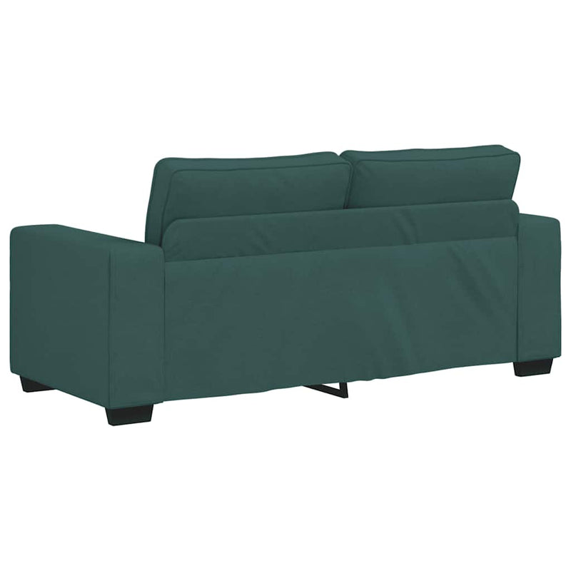 vidaXL kétszemélyes sötétzöld szövet kanapé 140 cm