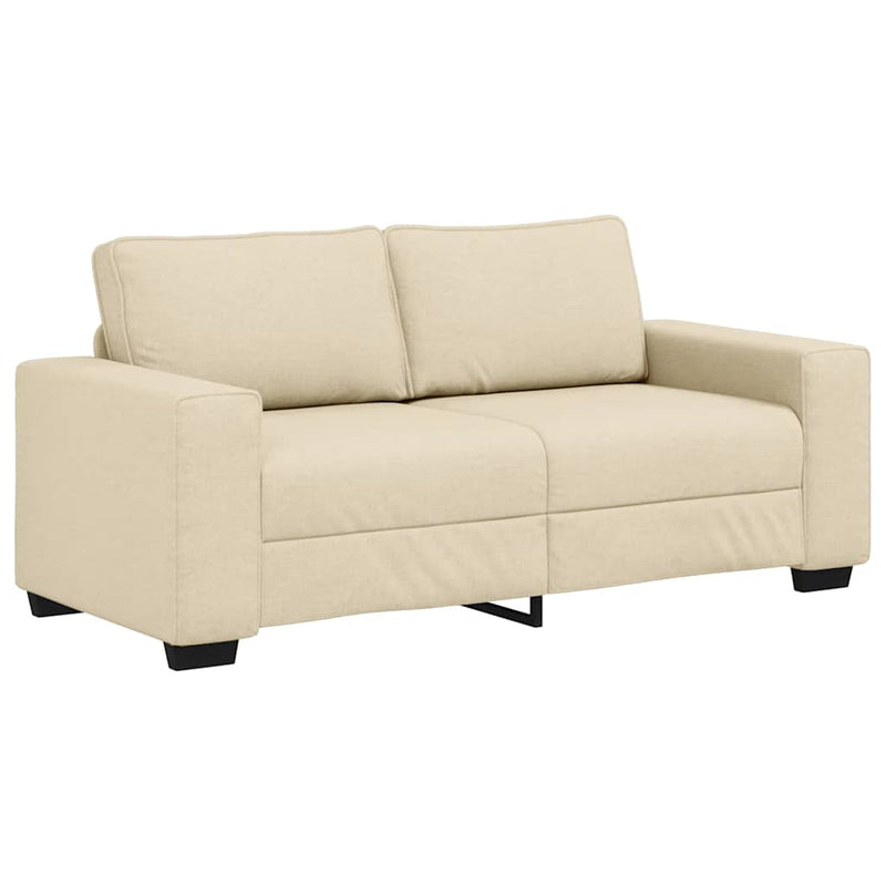 vidaXL kétszemélyes krémszínű szövetkanapé 140 cm