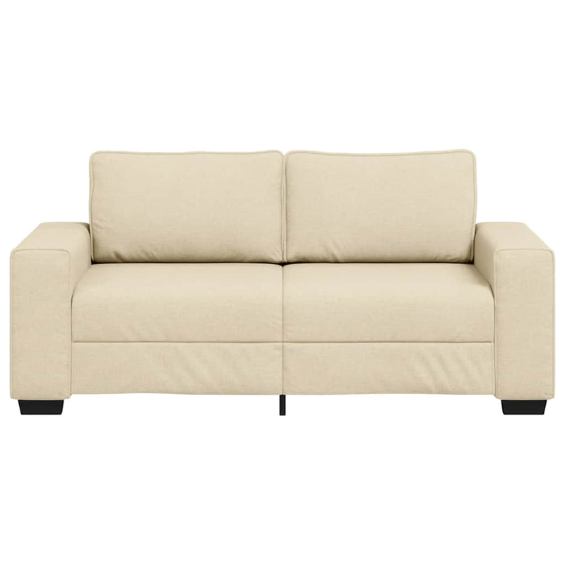 vidaXL kétszemélyes krémszínű szövetkanapé 140 cm