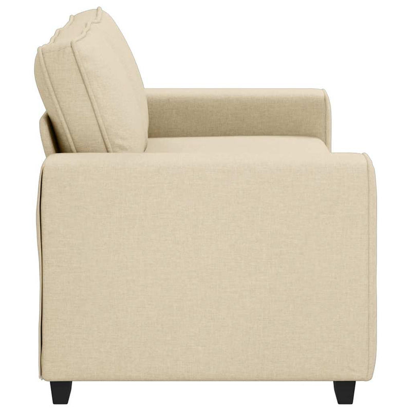 vidaXL kétszemélyes krémszínű szövetkanapé 140 cm