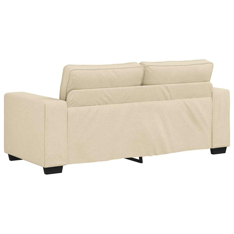vidaXL kétszemélyes krémszínű szövetkanapé 140 cm