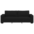 vidaXL 3 személyes fekete szövetkanapé 180 cm