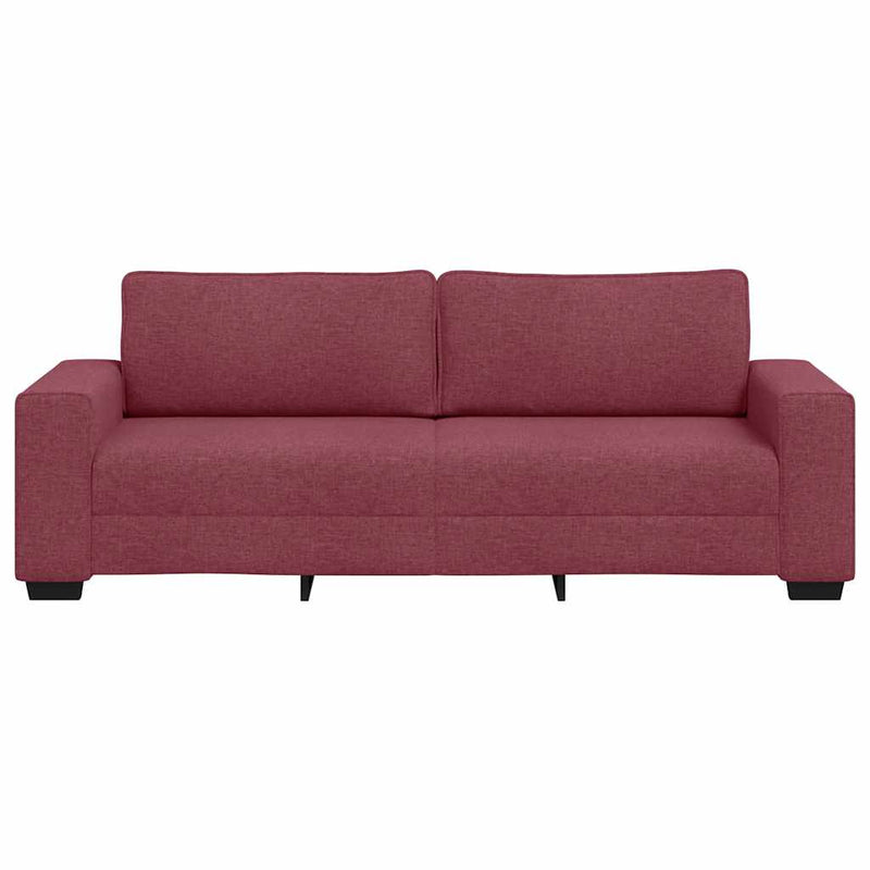 vidaXL 3 személyes bordó szövet kanapé 180 cm
