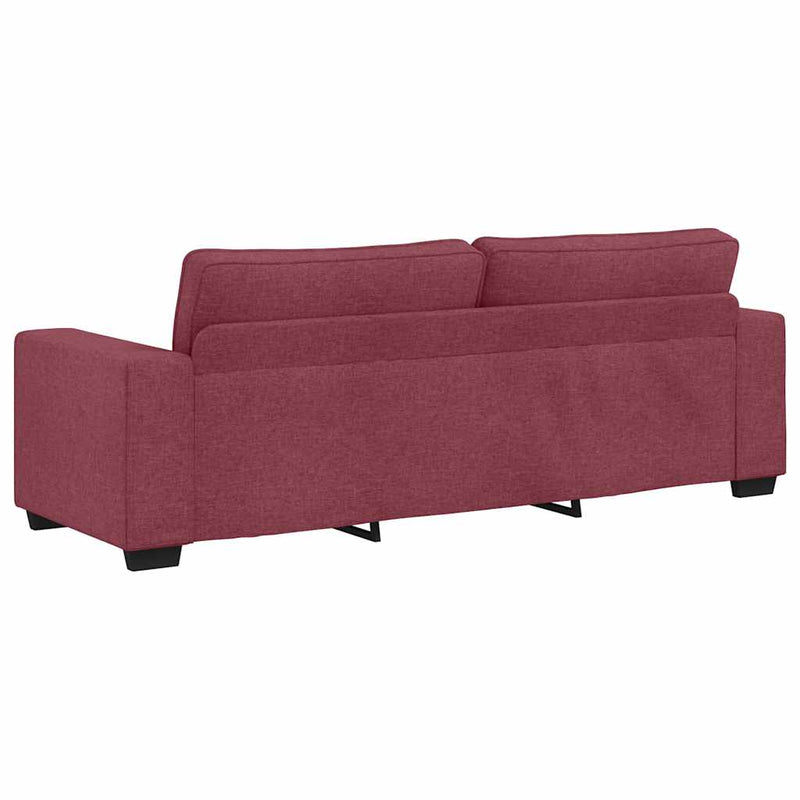 vidaXL 3 személyes bordó szövet kanapé 180 cm