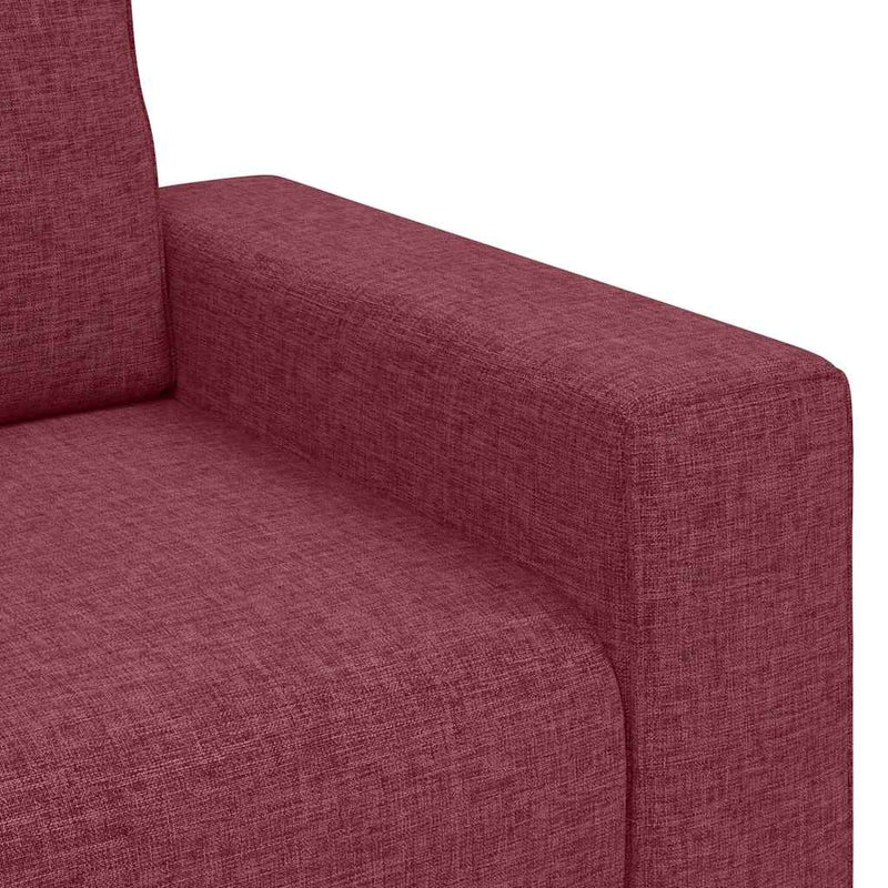 vidaXL 3 személyes bordó szövet kanapé 180 cm
