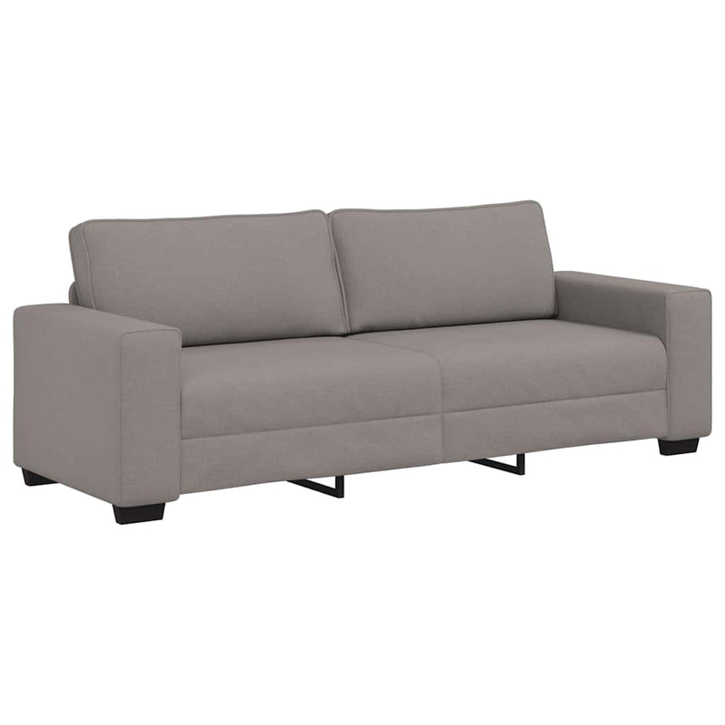 vidaXL 3 személyes fekete szövetkanapé 180 cm