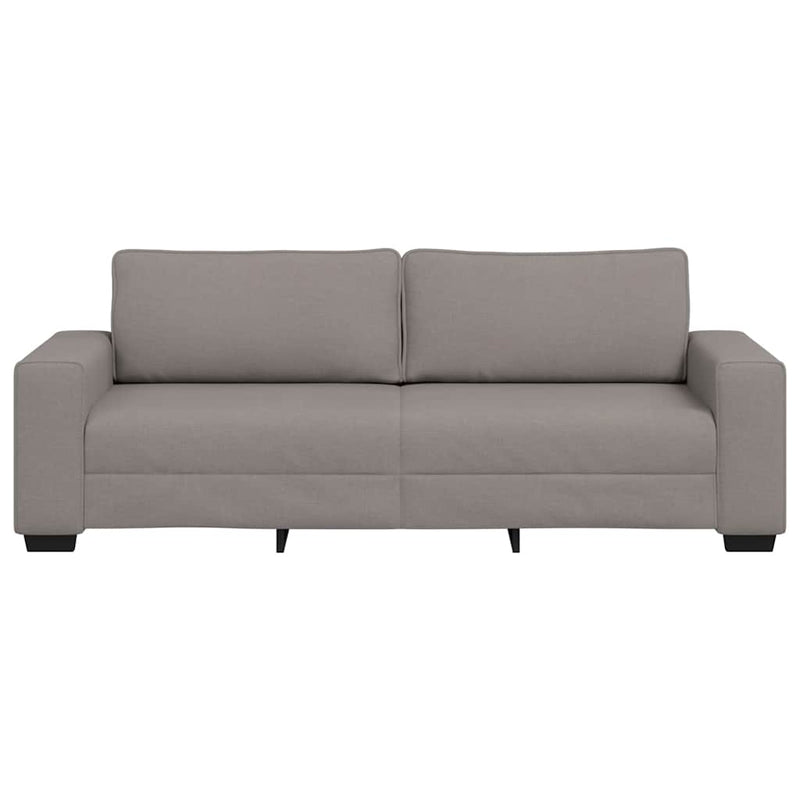 vidaXL 3 személyes fekete szövetkanapé 180 cm