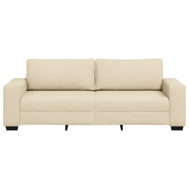 vidaXL 3 személyes krémszínű szövet kanapé 180 cm