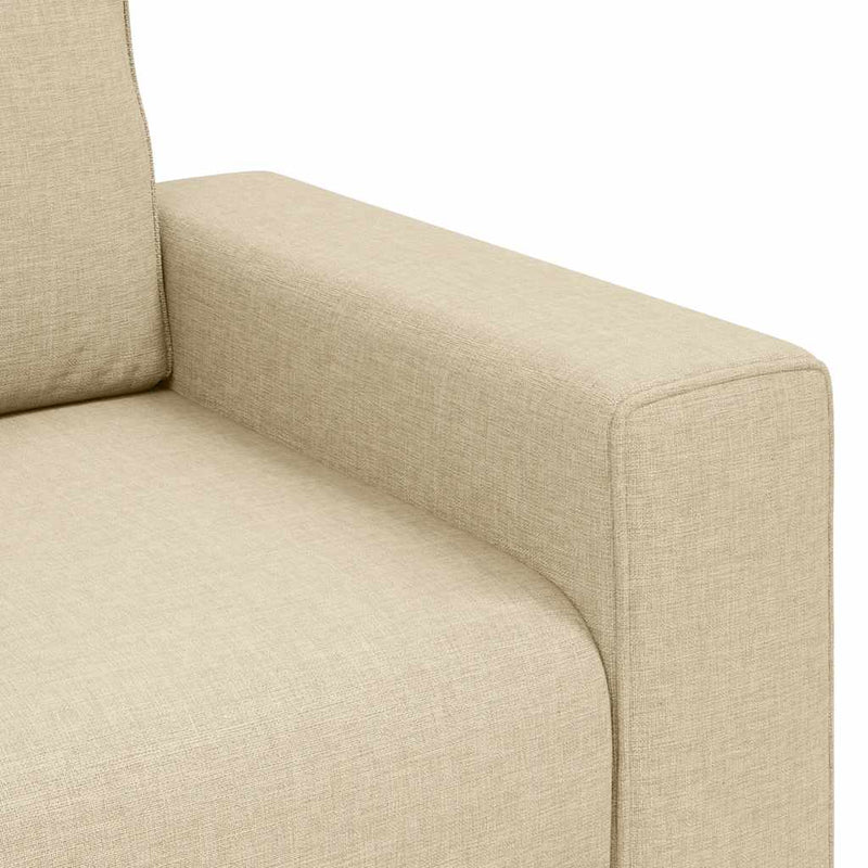 vidaXL 3 személyes krémszínű szövet kanapé 180 cm