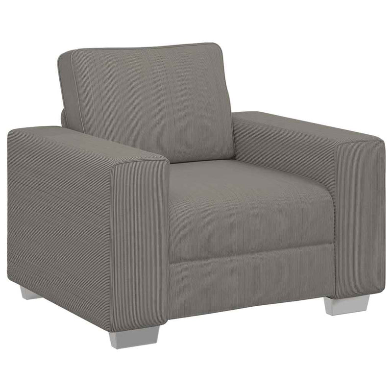vidaXL világosszürke kordbársony szövet kanapéfotel 60 cm