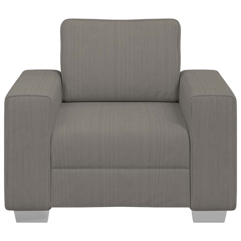 vidaXL világosszürke kordbársony szövet kanapéfotel 60 cm