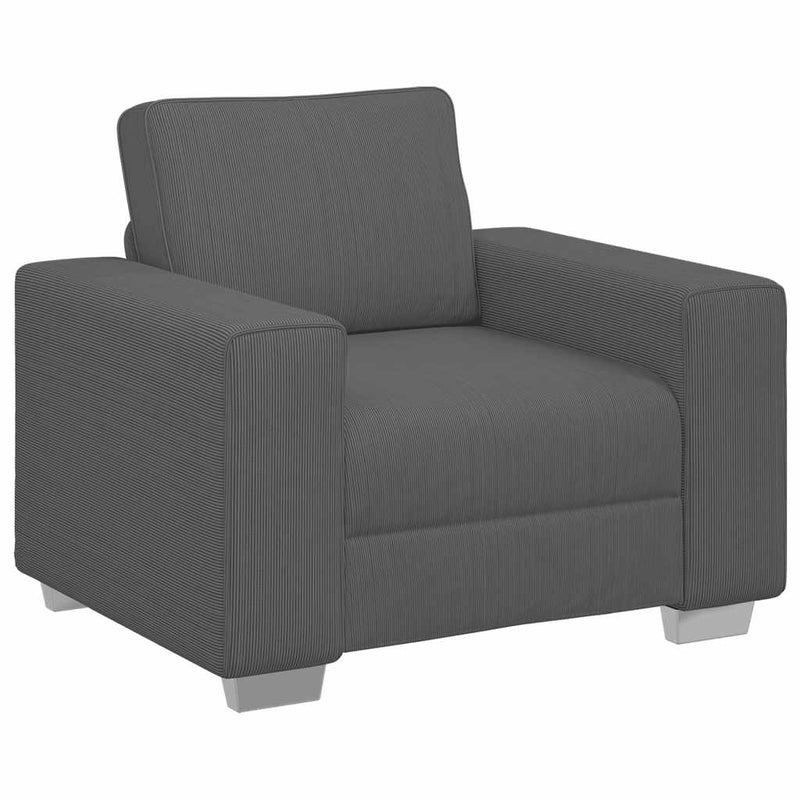 vidaXL sötétszürke kordbársony szövet kanapéfotel 60 cm