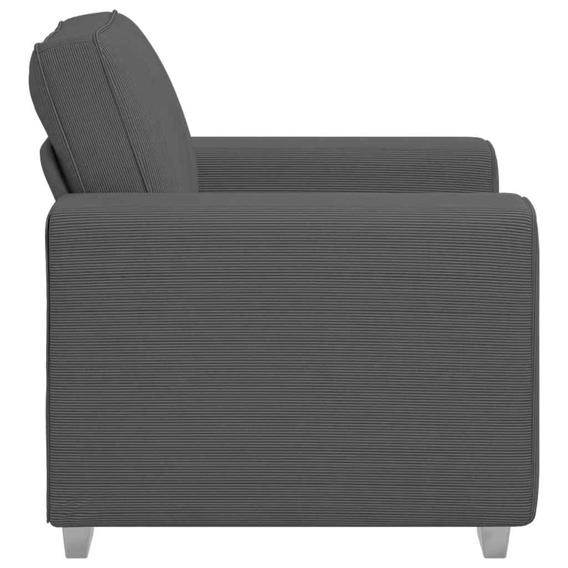 vidaXL sötétszürke kordbársony szövet kanapéfotel 60 cm