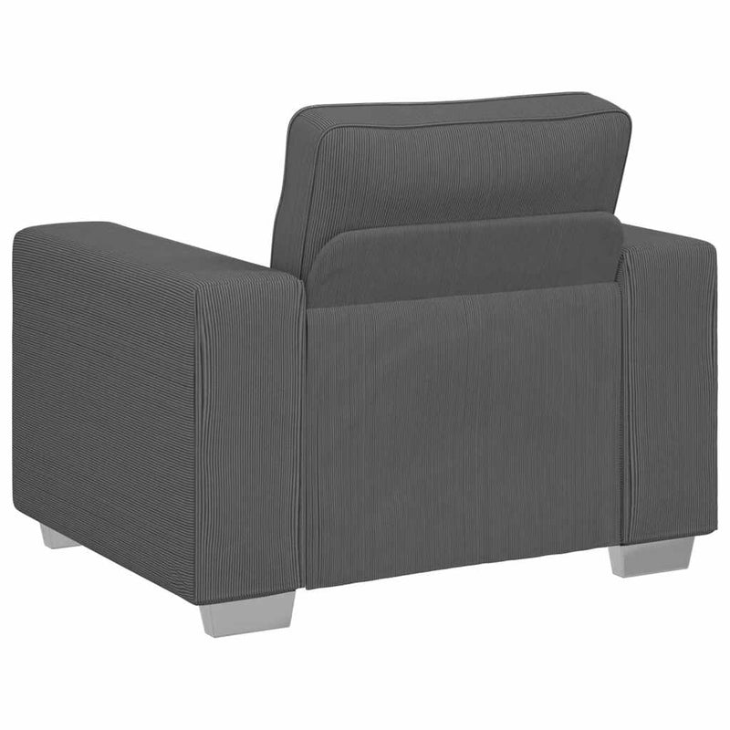 vidaXL sötétszürke kordbársony szövet kanapéfotel 60 cm