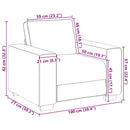 vidaXL sötétszürke kordbársony szövet kanapéfotel 60 cm
