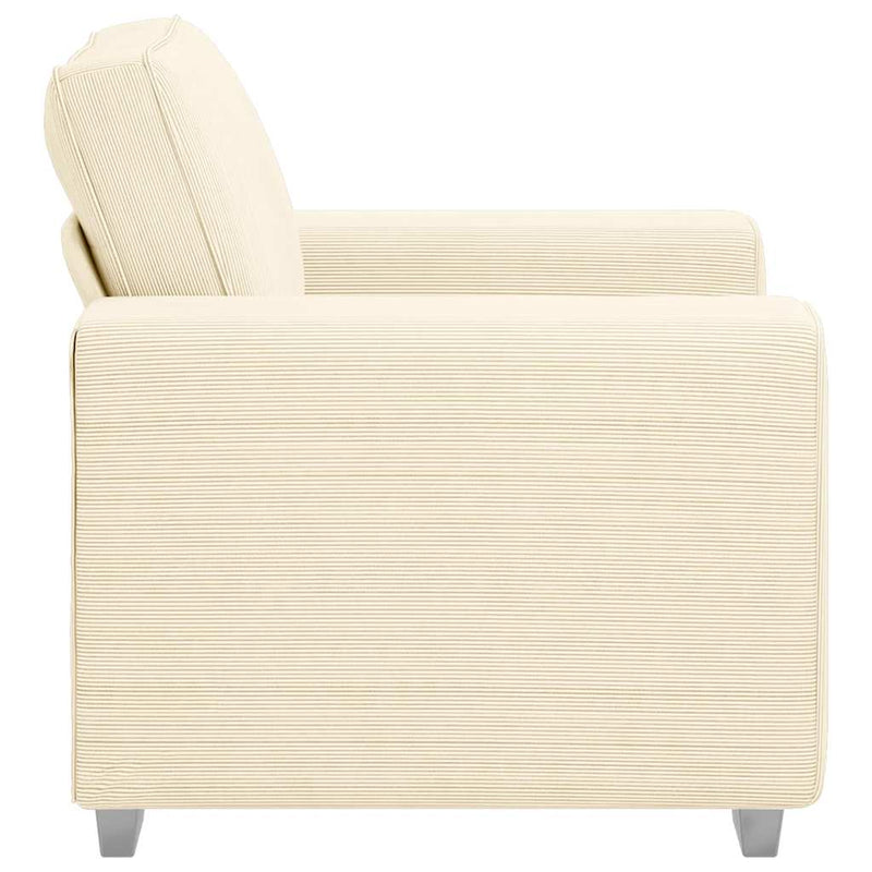 vidaXL krémszínű kordbársony szövet kanapéfotel 60 cm