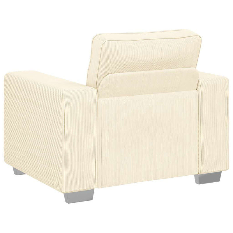vidaXL krémszínű kordbársony szövet kanapéfotel 60 cm