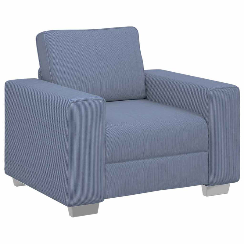 vidaXL kék kordbársony szövet kanapészék 60 cm