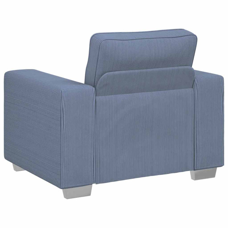 vidaXL kék kordbársony szövet kanapészék 60 cm