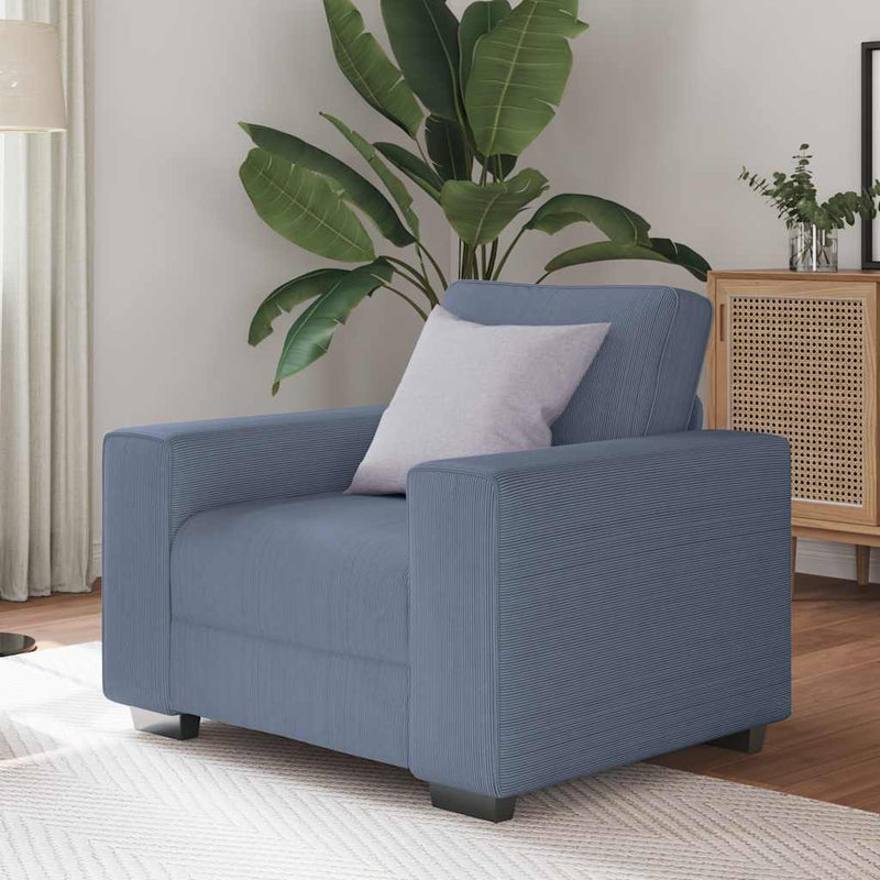 vidaXL kék kordbársony szövet kanapészék 60 cm