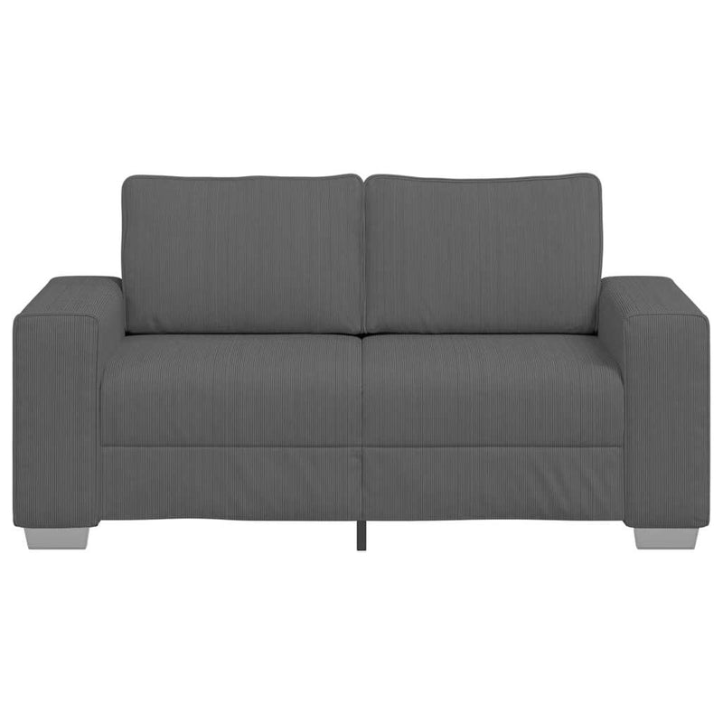 vidaXL sötétszürke kordbársony szövet loveseat kanapé 120 cm