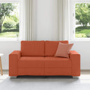 vidaXL piros-narancssárga kétszemélyes kanapé 160 x 77 x 82 cm kordbársony szövet