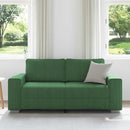 vidaXL sötétzöld kétszemélyes kanapé 180 x 77 x 82 cm kordbársony szövet