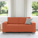 vidaXL piros-narancssárga kétszemélyes kanapé 180 x 77 x 82 cm kordbársony szövet