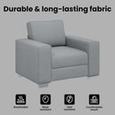 vidaXL Fotel Világosszürke 100 cm szövet