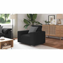 vidaXL Fotel Fekete 100 cm szövet