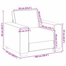 vidaXL Kanapé Fekete 100 x 77 x 82 cm szövet