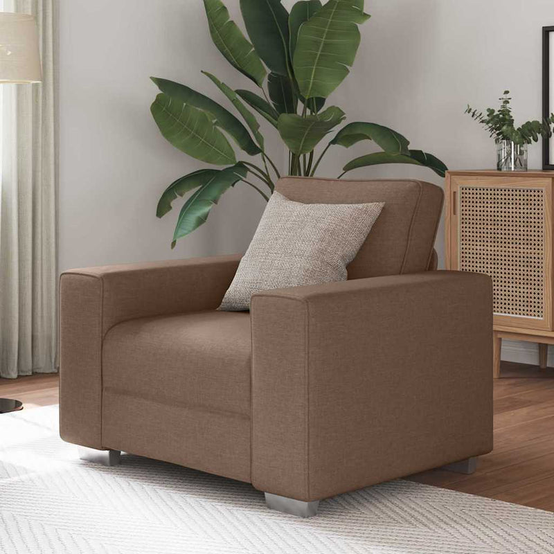 vidaXL Kanapé párnával Barna 100 x 77 x 82 cm szövet