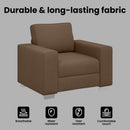 vidaXL Fotel Barna 100 cm szövet