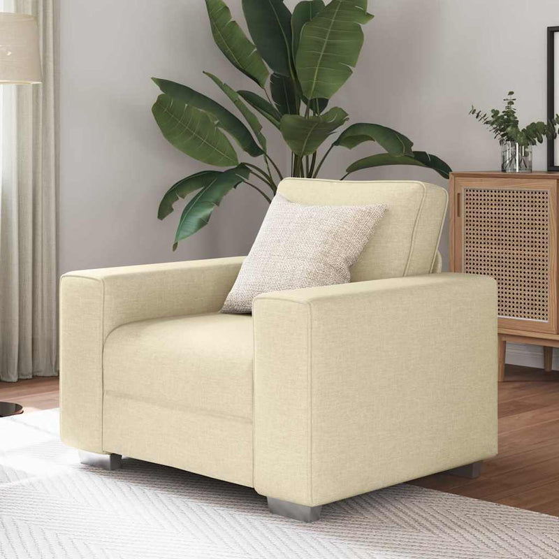vidaXL Kanapé párnával Krém 100 x 77 x 82 cm szövet