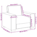 vidaXL Fotel Felhőszürke 100 cm szövet
