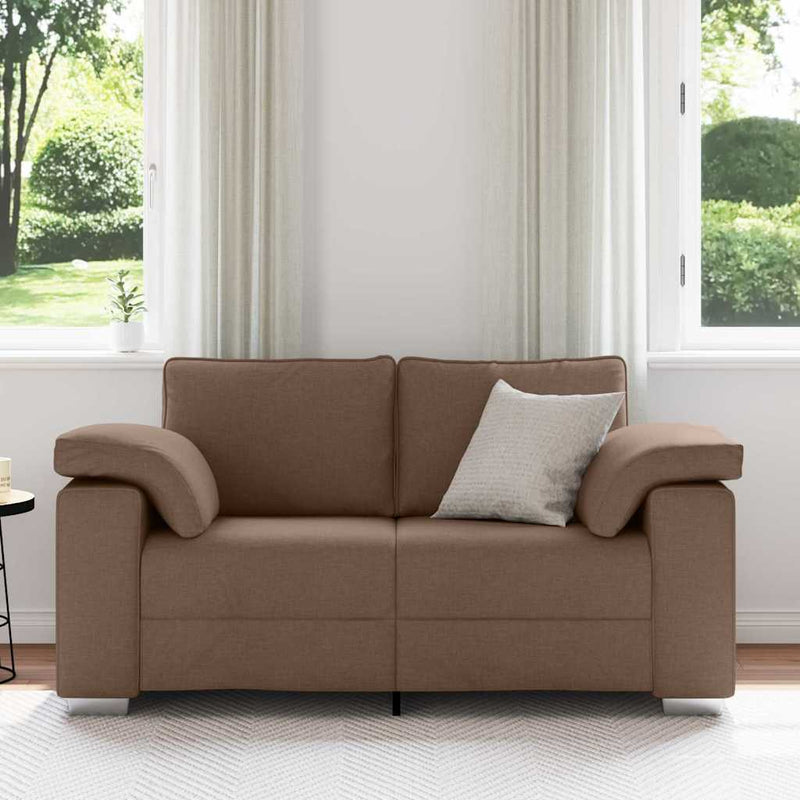 vidaXL Kanapé párnával Barna 160 x 77 x 82 cm szövet