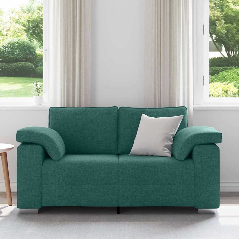 vidaXL Kanapé párnával Sötétzöld 160 x 77 x 82 cm szövet