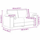 vidaXL Kétszemélyes kanapé Krém 160 cm szövet
