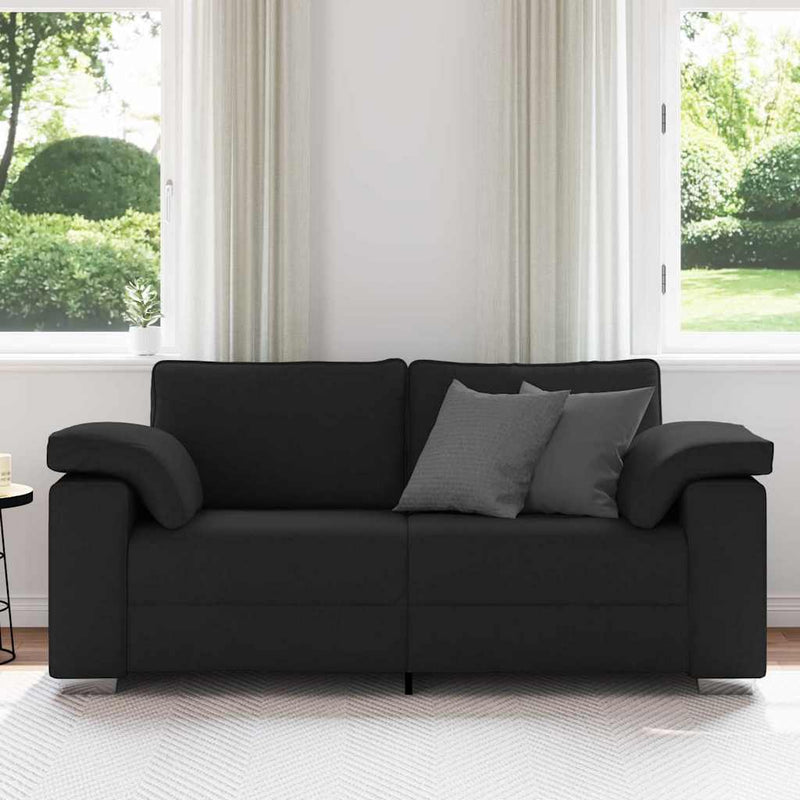 vidaXL Kanapé párnával Fekete 180 x 77 x 82 cm szövet