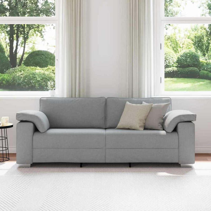 vidaXL Kanapé párnával Világosszürke 219 x 77 x 82 cm szövet
