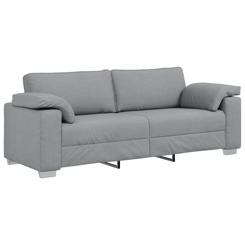 vidaXL Kanapé párnával Világosszürke 219 x 77 x 82 cm szövet