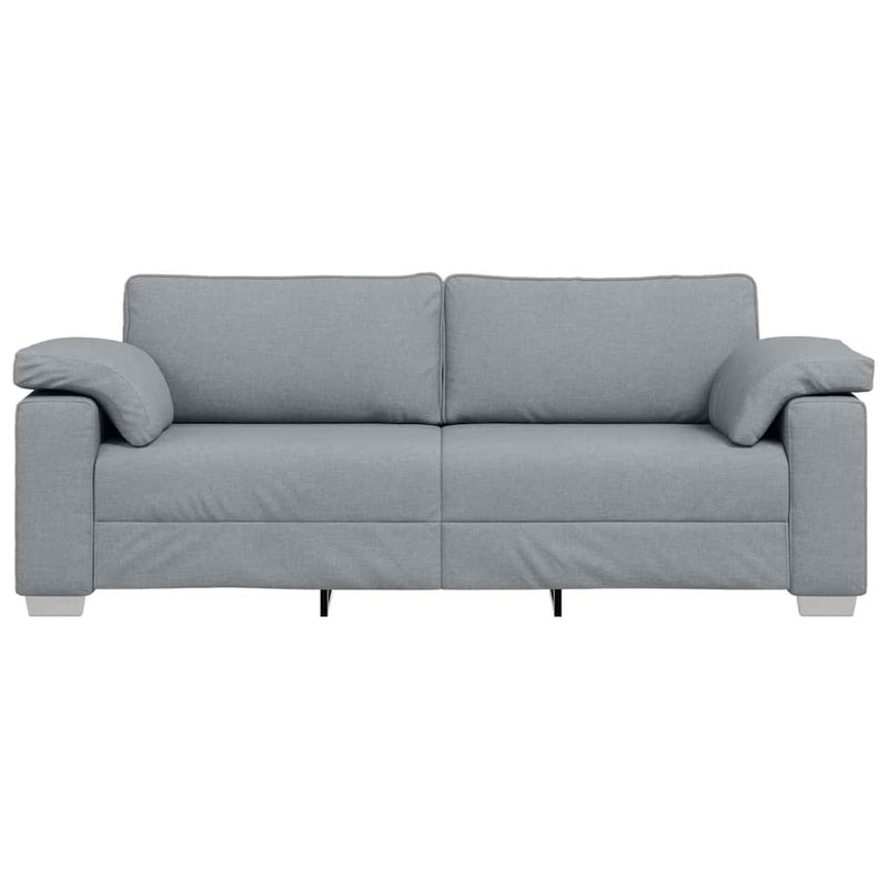 vidaXL Kanapé párnával Világosszürke 219 x 77 x 82 cm szövet