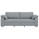 vidaXL 3-Fős kanapé Világosszürke 220 cm szövet