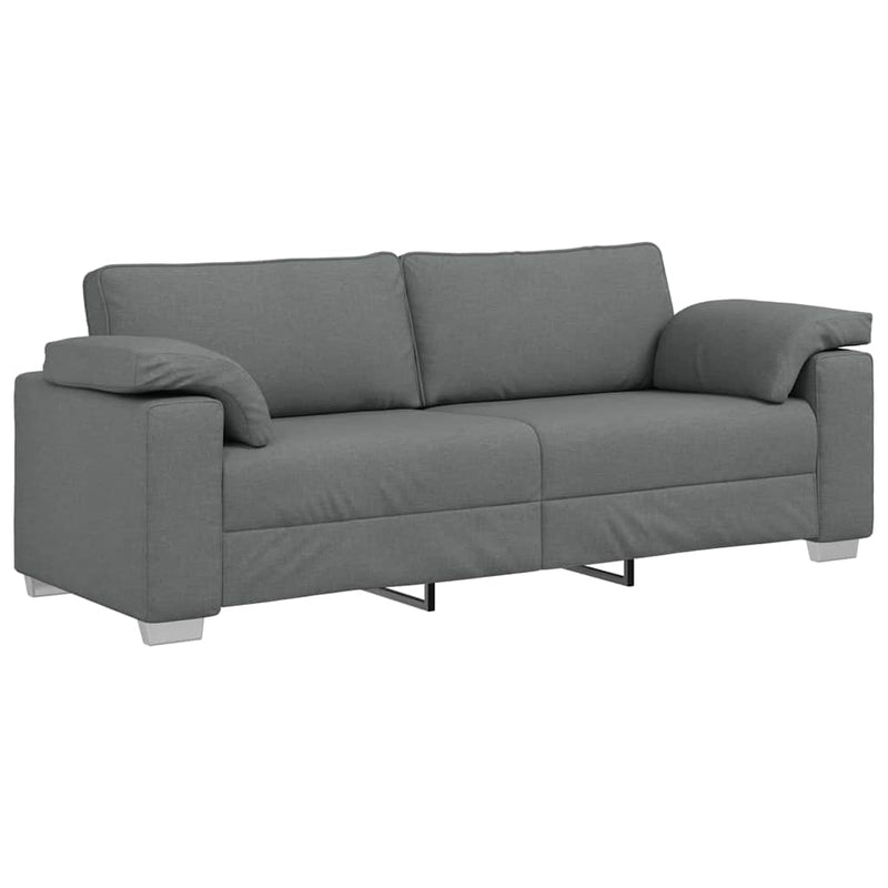 vidaXL Kanapé párnával Sötétszürke 219 x 77 x 82 cm szövet