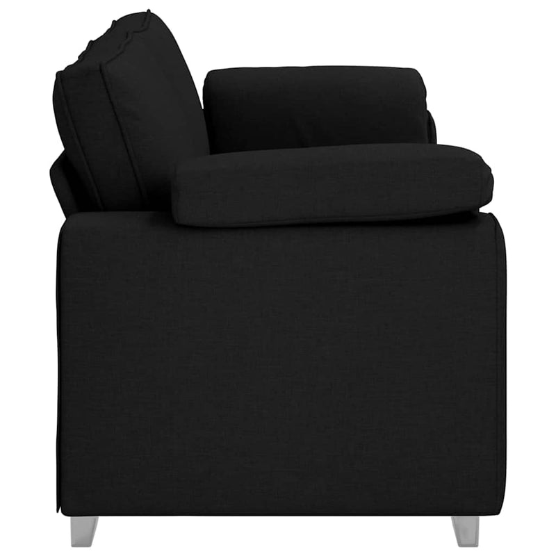 vidaXL Kanapé párnával Fekete 219 x 77 x 82 cm szövet
