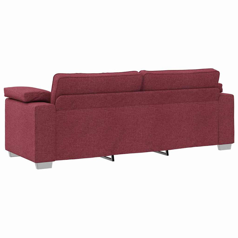vidaXL Kanapé párnával bordó 219 x 77 x 82 cm szövet