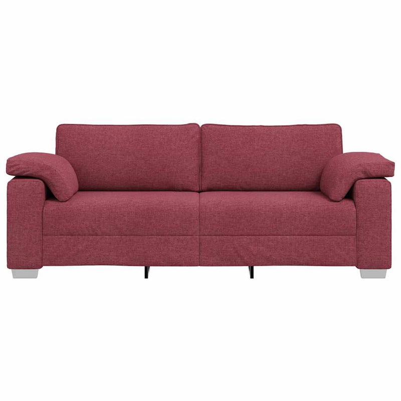 vidaXL Kanapé párnával bordó 219 x 77 x 82 cm szövet