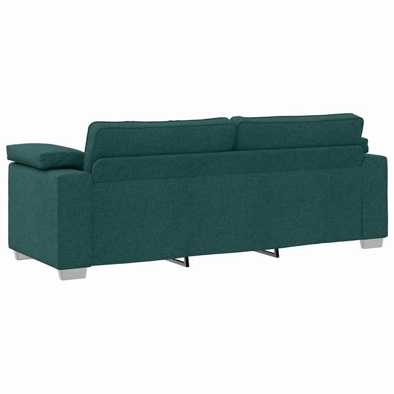 vidaXL Kanapé párnával Sötétzöld 219 x 77 x 82 cm szövet