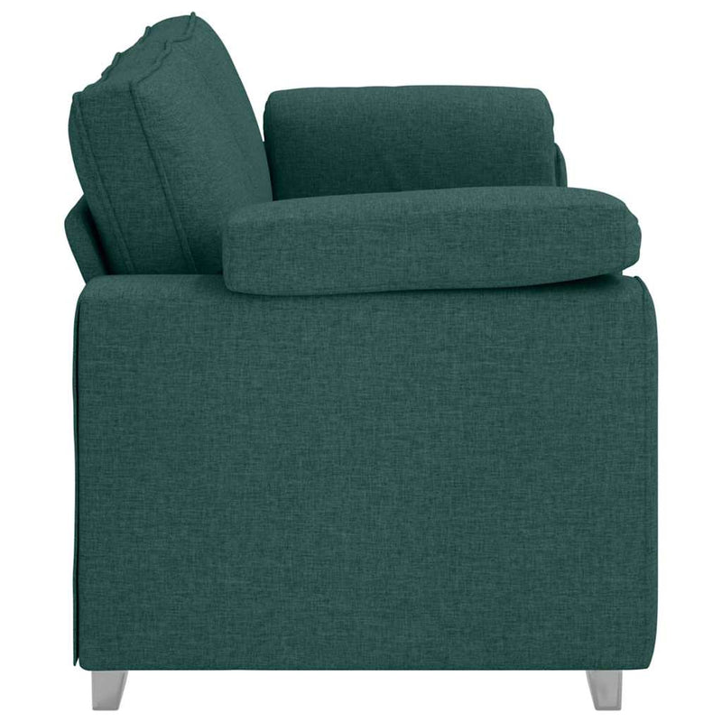 vidaXL Kanapé párnával Sötétzöld 219 x 77 x 82 cm szövet