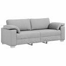 vidaXL 3-Fős kanapé Felhőszürke 220 cm szövet